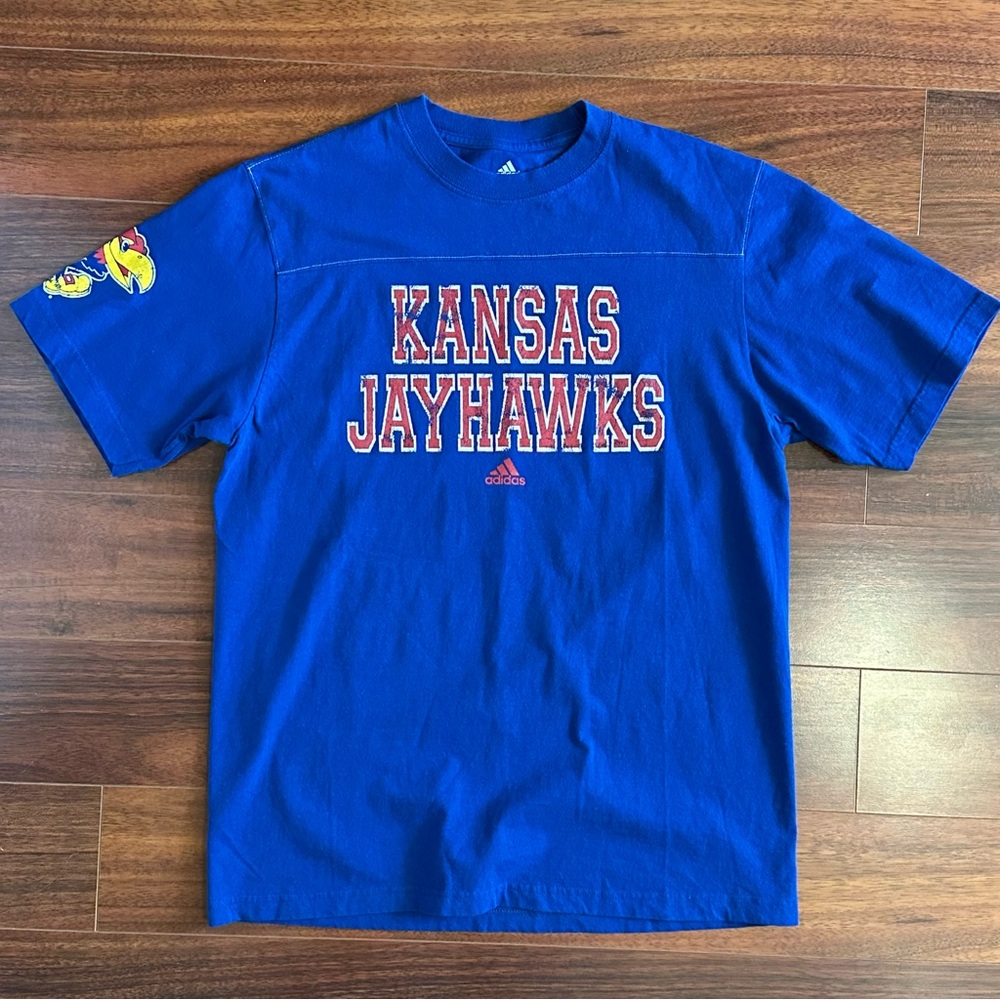 Adidas Kansas Jayhawks Short Sleeve Tshirt Large